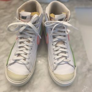 Nike Blazer Mid 77 Electric Green and Pink